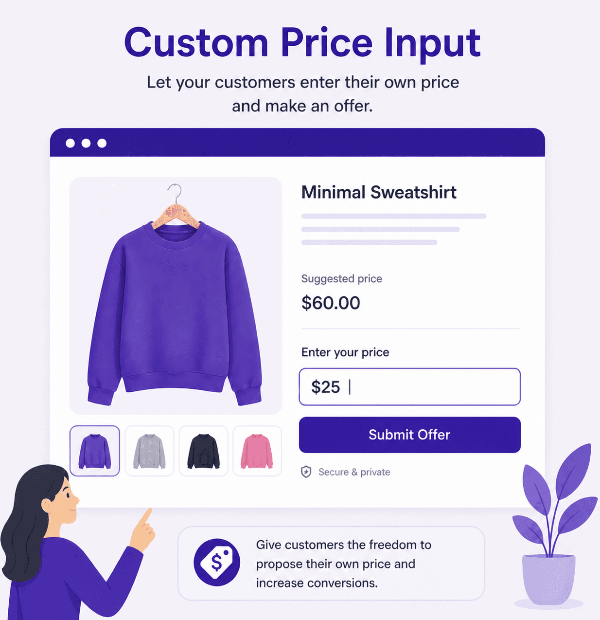 Let Shoppers Enter Their Own Price, Offer Your Price - Make Offers