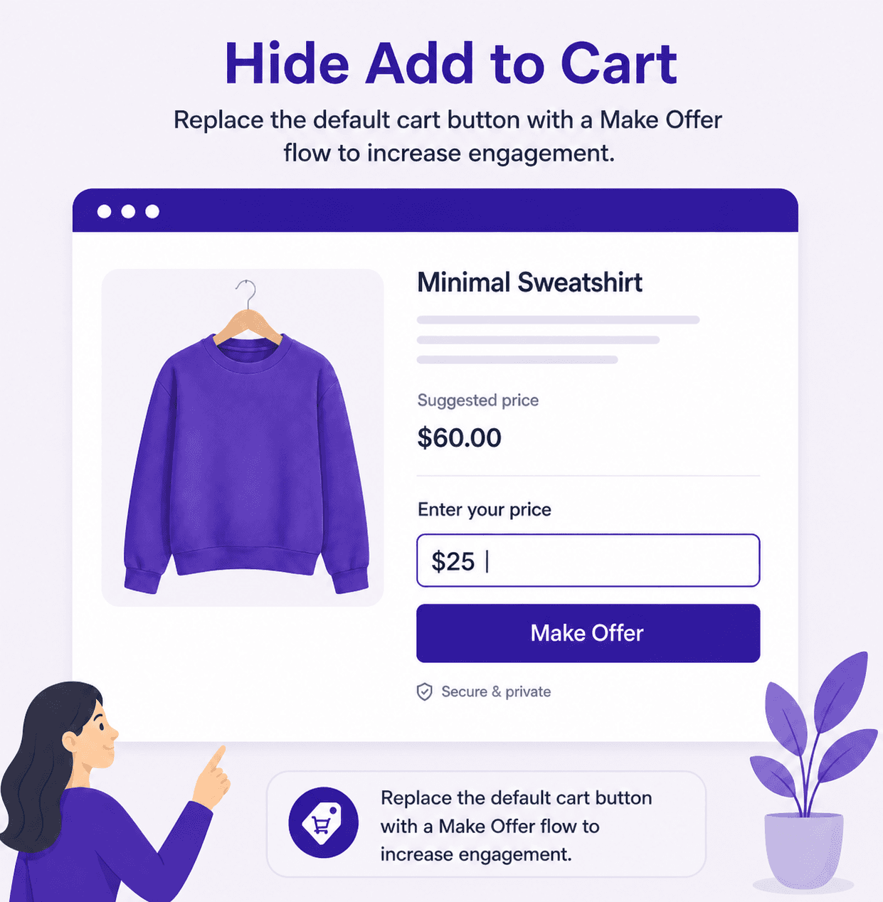 Hide Add to Cart to Drive Engagement, Offer Your Price - Make Offers