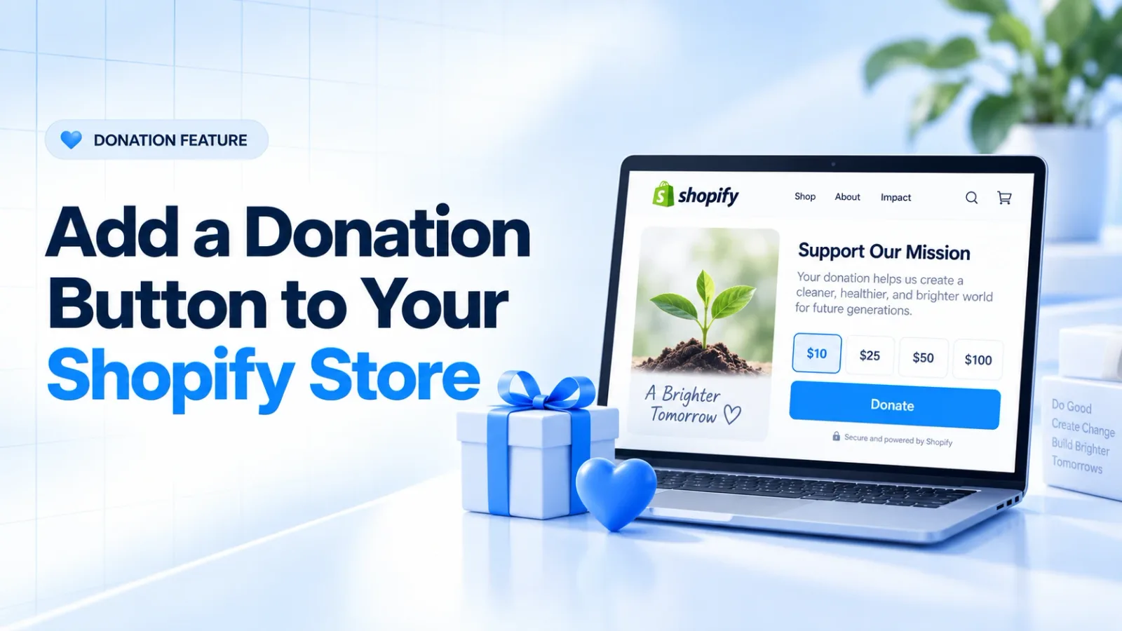 Shopify Donate Button: Add One in 5 Minutes (3 Easiest Methods) — cover image