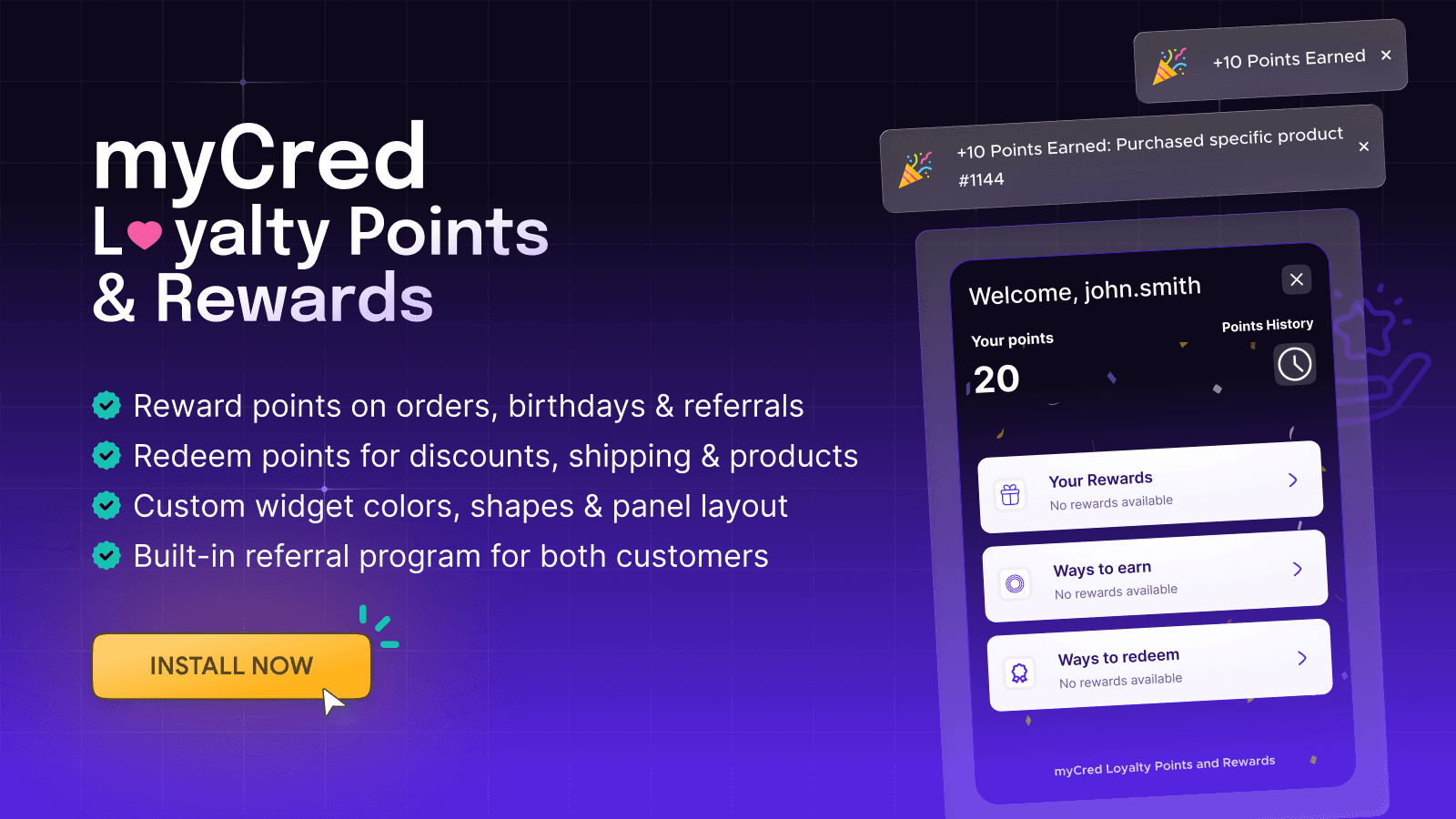 myCred Loyalty Points & Reward Shopify app
