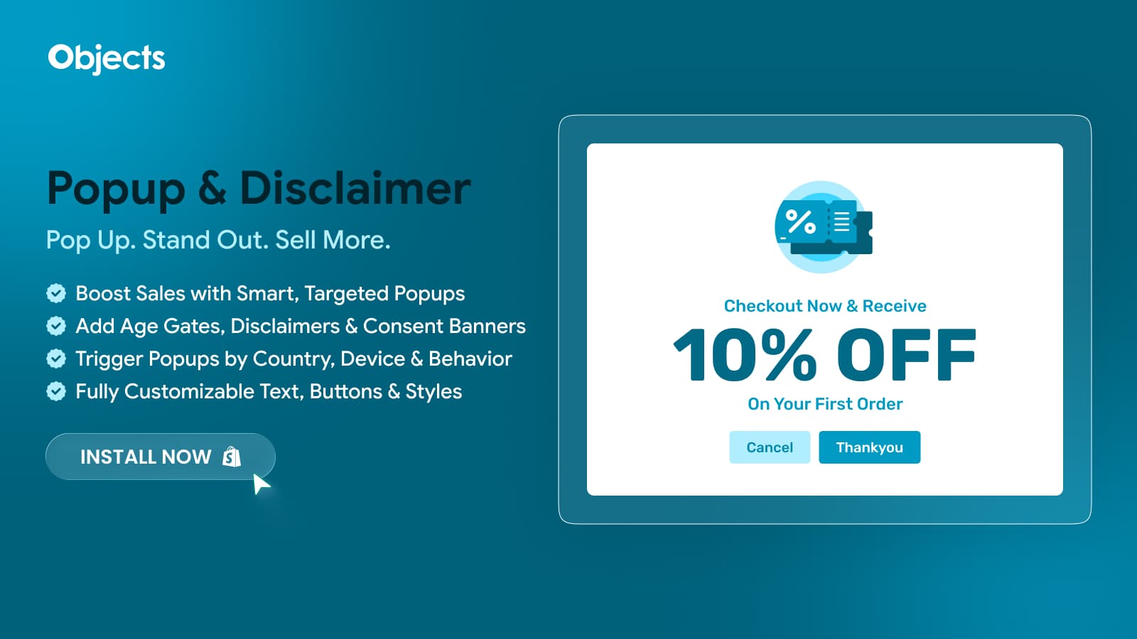 Popup & Disclaimer Sale Banner Shopify app