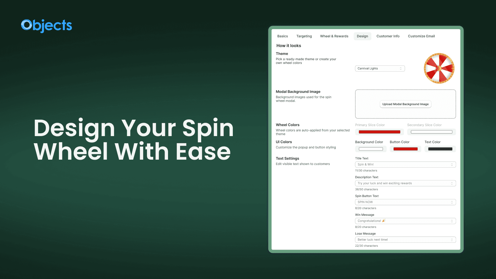 Design Your Spin Wheel With Ease, Spin Wheel Email Popup & Games