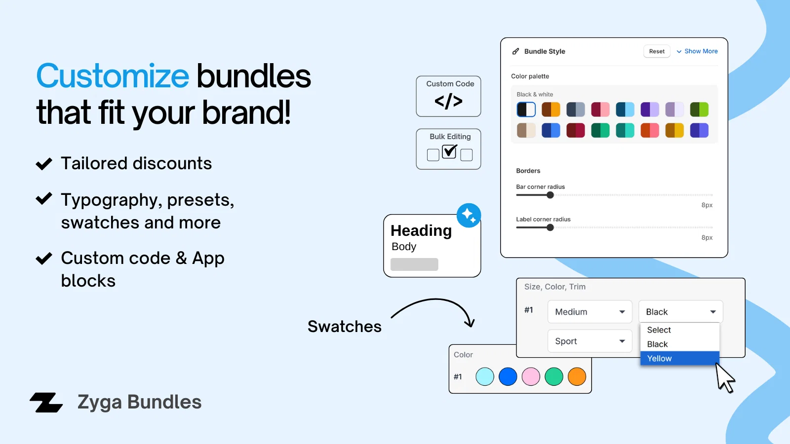 Customize Every Bundle to Fit Your Brand, Zyga Bundles | Mix and Match